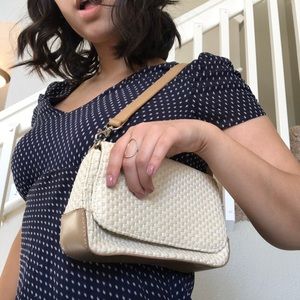 Wicker Liz Claiborne tan shoulder bag👜